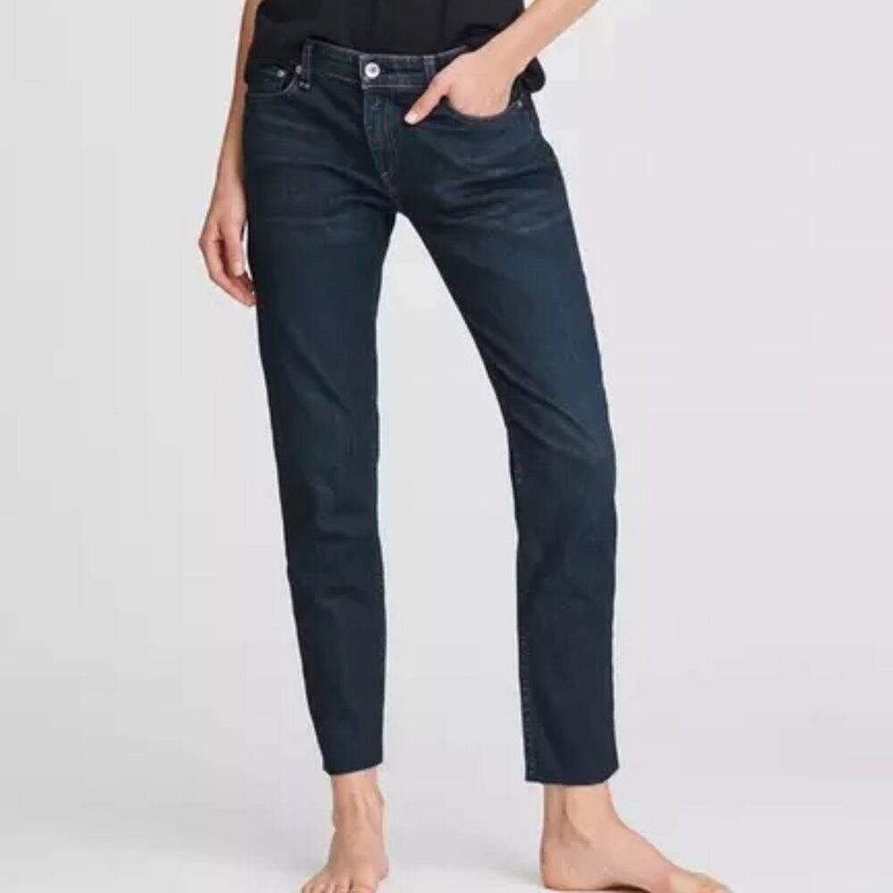 NWT Barneys NY Rag & Bone Dre Low Rise Boyfriend Slim Jeans New Worn sz 24